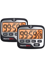Resim ThermoPro TM01 Mutfak,Spor, Ders Alarmlı Kronometre, Geri Sayım Sayacı ve Dijital Saat - 2 Adet 