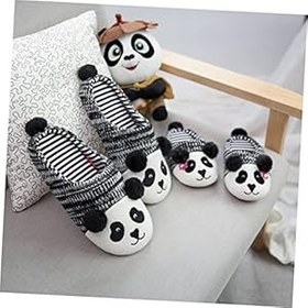 Resim Mikinona Yeni Yıl Terlik Noel Hayvan Terlik Kaymaz Kışlık Terliği Kış Pamuklu Erkek Kız Sonbahar Kışlık Örgü Son Bahar Ve Kış Erkekler Ve Kadınlar Panda Evi 