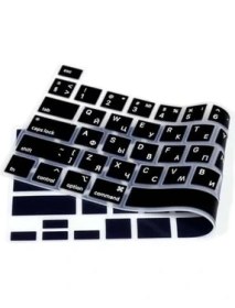 Resim Mabeyn Pro Klavye Koruyucu Rusça Us Enter Uyumlu Ince Silikon Bar 13 M1-M2 ve 16 Inç Modeller Için Toz ve Sıvı Koruma Siyah 