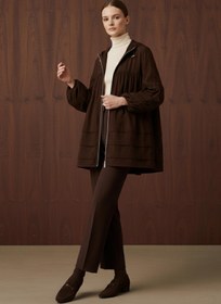 Resim Soul Kadın Katman Detaylı Kap - 32395MNT - BROWN 