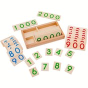 Resim Ahşap Sayı Kartları 1-9999 - Gençler, Erkekler & Kızlar için Erken Öğrenme Matematik Öğretim Araçları - Renkli Numaralı Bloklar & Saklama Tepsisi ile Doğal Ahşap Bitiş - Okul Öncesi Çocuklar için Eğitici Bulmaca Oyuncak, Okul Öncesi Öğrenme Oyuncakları 