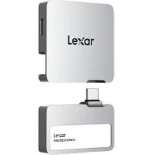 Resim Lexar Professional Go Taşınabilir Ssd, Hub 2tb Ile, Ultra Kompakt, Apple Prores'i Destekler, 1050 Mb/s'ye Kadar Okuma ve 1000 Mb/s'ye Kadar Yazma, USB 3.2 Gen 2, IP65, iPhone 15/16 Için, Gümüş 