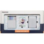 Resim Instax Mini Link 3 Beyaz Akıllı Telefon Yazıcısı Bundle Box 