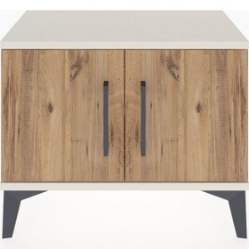 Resim Arges Komodin Tek Raflı 2 Kapaklı 60x30x48 Aytaşı-çam Aytaşı 