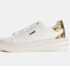 Resim Guess Elbina10 Kadın Beyaz Altın Deri Sneaker Flfe10ele12-whıgo Beyaz Altın 