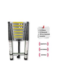 Resim Endokon 540 Cm. - 14 Basamaklı Teleskopik Alüminyum Merdiven - I Tipi Uzayan Merdiven 