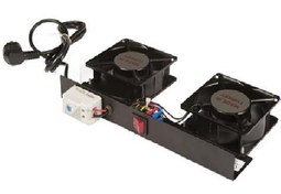 Resim Lande LN-FAN-BB-2FPR-BL Fan Modulü 2 li fan modülü on/off switchli RAL 9005 Siyah 