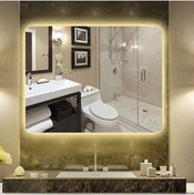 Resim Toprak dekor 80*60 R5 Beyaz Ledli Dokunmatik(DİMMER ÖZELLİKLİ) Ledli Ayna Banyo Aynası 