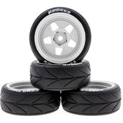 Resim Xiyyadms Bjm354 Beyaz Kauçuk 1/10 Rc Araç Lastik Seti - 65 45 26mm 4 Adet Tamıya Tt02 Xv01 Hsp 94123 Hpı Kyosho Wltoys Uyumlu 