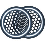 Resim SOUNDERS Neon Işıklı 16 cm Hoparlör ve Midrange Kapağı - 2 Adet - Beyaz 