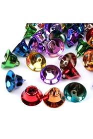 Resim OZN AKSESUAR Renkli Kulplu Çan, Zil, Tasma Zili, Amigurumi Zili Tef Yapım Zili, Yılbaşı Zili (20 Adet) 