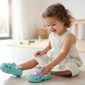 Resim Gezer Kız Çocuk Figürlü Bebe Sandalet Terlik ( Dar Kalıptır ) 