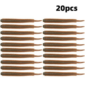 Resim 20 adet Gerçekçi Kırmızı Salyangoz Balıkçılık Yemi 8cm/3.15in - Yumuşak TPE Etekler, Suyun Üst Katmanında Yüzen Alt İğne Kuyruğu için Tatlı ve Tuzlu Su Balıkçılığı, Gerçekçi Dokulu Çekime İdeal 