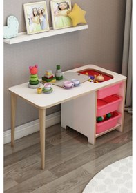 Resim Moniev Çocuk Çalışma Masası Oyun Ve Etkinlik Masası Pmb Pembe 