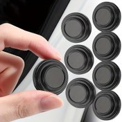 Resim 10 adet/20 adet Araba Kapı Şok Emici - Gürültü Azaltma, Çizilmeye Karşı Koruma ve Darbe Koruma için Siyah Sentetik Kauçuk Yastık, Araba Kapılarına Kolayca Kurulum, Gürültü Azaltma Yastığı | Oval Kapı Yastığı | Yumuşak Yastık Malzemesi 