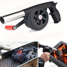 Resim Taşınabilir açık hava el kranklı üfleyici, ev tipi barbekü kömür destekli yanma üfleyici 