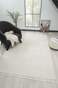 Resim Koza Monaco Krem Tozumaz Halı 33471B - Krem / 100 x 450 