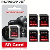 Resim MICRODRIVE Daha Büyük Siyah SD Hafıza Kartı 256GB 512GB Sınıf10 U3 UHS-I 16G 32GB 64GB 128GB 256GB TF Kart 4K HD Kamera için 
