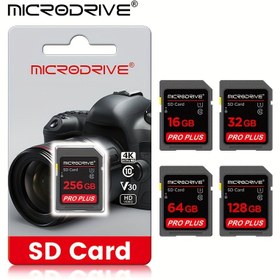 Resim MICRODRIVE Daha Büyük Siyah SD Hafıza Kartı 256GB 512GB Sınıf10 U3 UHS-I 16G 32GB 64GB 128GB 256GB TF Kart 4K HD Kamera için 