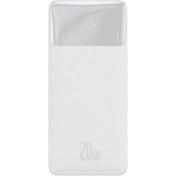 Resim Baseus Bipow Dijital Ekranlı 20w 10.000 Mah Powerbank Beyaz 