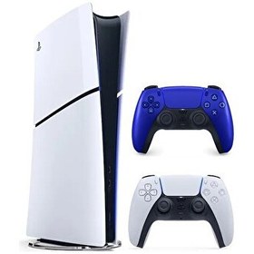 Resim Sony Playstation 5 Slim Dijital Versiyon 1 TB PS5 Oyun Konsolu - 2. Dualsense Oyun Kolu Beyaz-Lacivert 