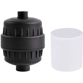 Resim Xindoker 20 Aşama Filtreli Duş Filtresi, Klor Ve Ağır Metal Giderici, Siyah Mat, 1 Dahili + 1 Yedek Kartuş, Kaçırmaz Yastık Ve Teflon Bandı İçerir 