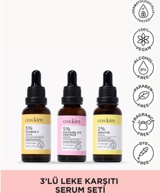 Resim Coskim 3’lü leke karşıtı aydınlatıcı ve göz altı bakımı sağlayan serum seti 