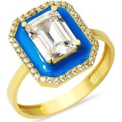 Resim Bilezikci Okyanus Baget Taşlı Altın Yüzük 14yzsev231-m 