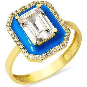 Resim Bilezikci Okyanus Baget Taşlı Altın Yüzük 14yzsev231-m 