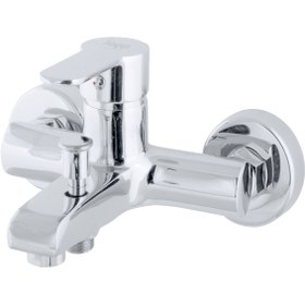 Resim Kupp Banyo Bataryası Pirinç Gövde Su Tasarruflu Aç Kapa Banyo Duş Musluğu Duş Bataryası 