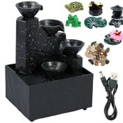 Resim Masa Üstü Şelale Dekor Gevşeme Meditasyon Masaüstü Çeşme İşık Dekoratif A 