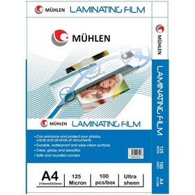 Resim Mühlen Laminasyon Makinesi Filmi 125 Mc A4 1 Paket 100 Adet 