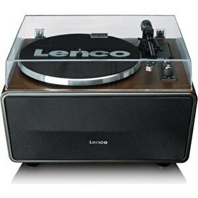 Resim Lenco LS-470 WA 4 Dahili Hoparlörlü Bluetoothlu Ahşap Pikap 