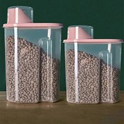 Resim 1 adet 907.18 g/2,5 Litre Evcil Hayvan Mama Saklama Kabı, Ölçü Kabı, Kapak ve Kase ile, Küçük Köpekler ve Kediler için Uygun, Su Geçirmez - BPA İçermez 