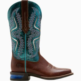 Resim Ariat Round Up Kadın Western Bot, Dar Kesim, Tam Deri ve All Day Konfor 