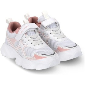 Resim Slazenger Fast Track I Kız Çocuk Cırt Cırtlı Beyaz / Pembe Günlük Spor Ayakkabısı Beyaz - Pembe 