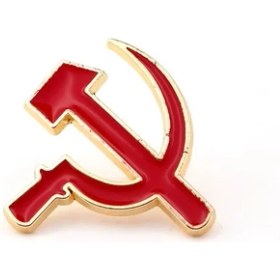Resim Solfera S.s.c.b. Kırmızı Orak Çekiç Sovyet Metal Pin Rozet Iğne RZ012 