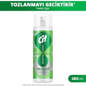Resim Cif Infinite Clean Doğal Probiyotikli Anti Toz Yedek Şişe Tüm Yüzeyler Için Limonu & Limon Otu 280 ml 