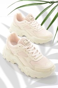 Resim Bambi Ekru Kadın Sneaker K01876015009 