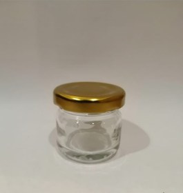 Resim 29Cc Şeffaf Cam Gold Kapak Kavanoz.100 Adet 