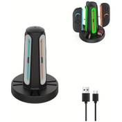 Resim Sunshine011 Nintendo Switch 2 Kolu Şarj İstasyonu Siyah 4 Port Manyetik Hızlı Usb C Şarj İstasyonu 4 Manyetik Anahtar 