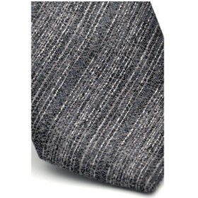 Resim Gaffy Gri Kırcıllı Desenli Füme Dokuma Kumaş Mendilli Slim Fit Kravat // Sdk-2501-3 Füme 