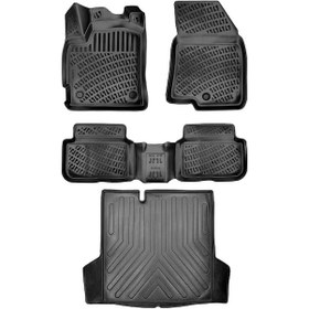 Resim Rizline Renault Taliant 2021 Sonrası 3D Havuzlu Paspas+Bagaj Havu 