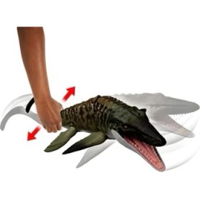Resim Hype Store Mattel World Rebirth Mosasaurus Aksiyon Figürü ve Mini Dilophosaurus, Geniş Çeneli Dinozor Oyuncağı, Filmden Uyarlanan Tasarım, Bükülebilir Eklemler, Dijital Oyunlar, JCH00 