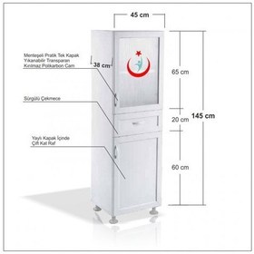 Resim Medical Çekmece Kapaklı Ecza Tıbbi Malzeme Klinik Revir Dolabı 
