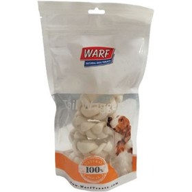 Resim Warf Mini Beyaz Örgü Simit Kemik XS 9.5 CM 