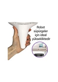 Resim 4 Adet Zelve 12 Cm Beyaz Lüx Mobilya Kanepe Sehpa Ünite Koltuk Ayağı Baza Ayak 