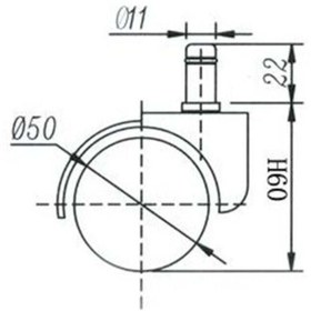 Resim Türksit Ofis Koltuğu Yedek Parça 5'Li Tekerlek Seti 