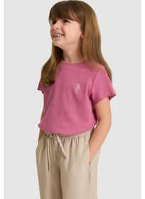 Resim U.s. Polo Assn. Kız Çocuk Fuşya Tişört Basic 50325610-vr023 Fusya 