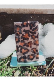 Resim NESGIFT Siyah Ve Gold Leopar Taşlı Ince Sigara Kutusu 